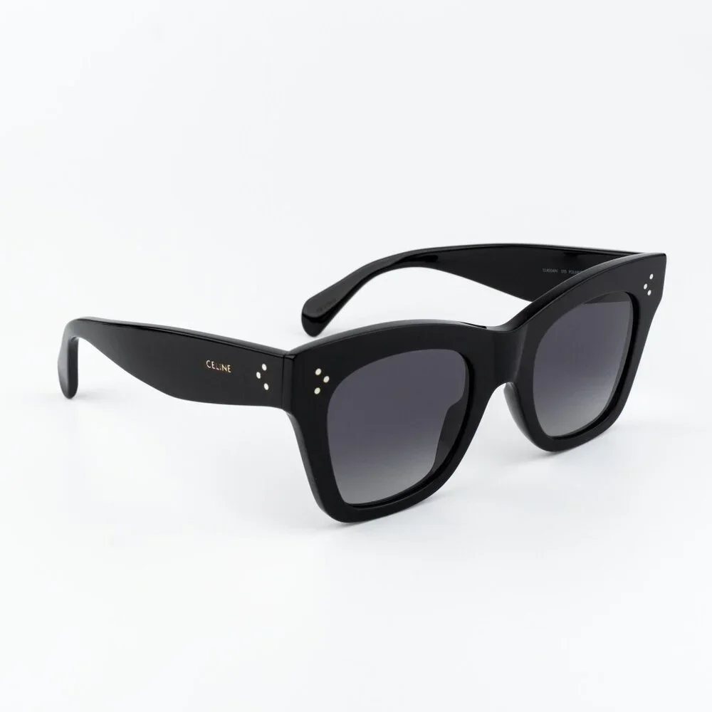 Celine 3 DOTS Women Sunglasses Black Grey Gradient CL4004IN 01D NEW AUTHENTIC - Picture 4 of 13